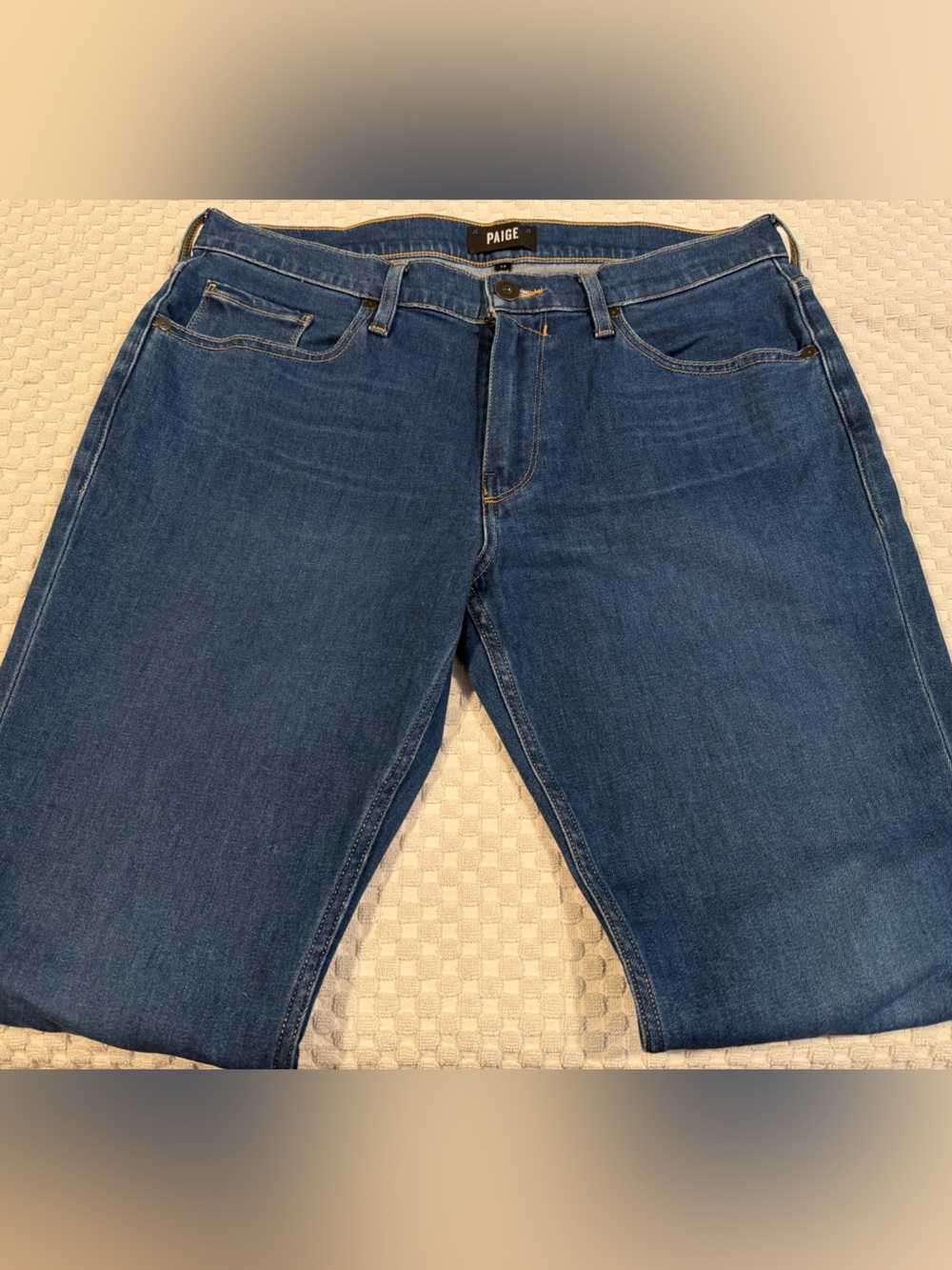 Paige Mens Normandie Blue Denim Jeans, Size 33/30 EUC